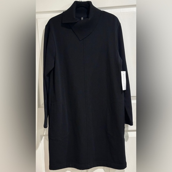*NWT* Athleta Cozy Karma Vela Dress Black Size Large Tall Long Sweater Plush - Picture 2 of 9